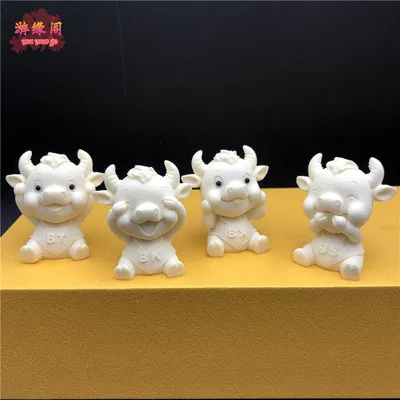 

Lvory Fruit Carving Four Cattle Home Decoration Ornaments