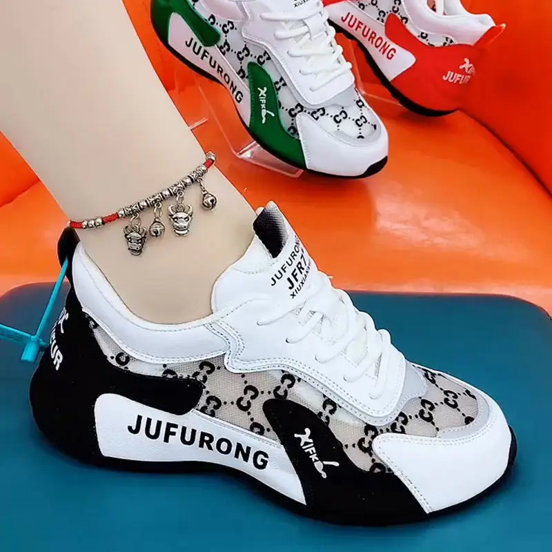 

Women's Casual Sneakers Print 2023 Fashion Breathable Mesh Lace Up Sports Shoes for Women Vulcanize Shoes Zapatos Para Mujeres