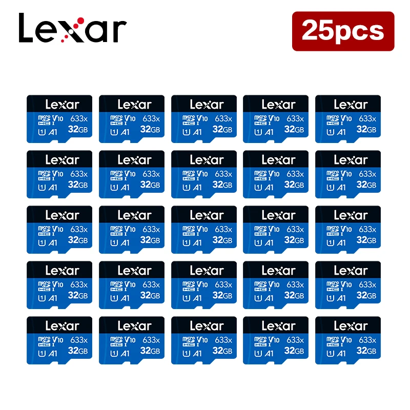 Lexar ޸ ī, Ŭ 10 ũ SD ī, U1 UHS-I V10 TF Microsd, 32GB, 64GB б ӵ, ִ 95 MB/s, 25 /Ʈ