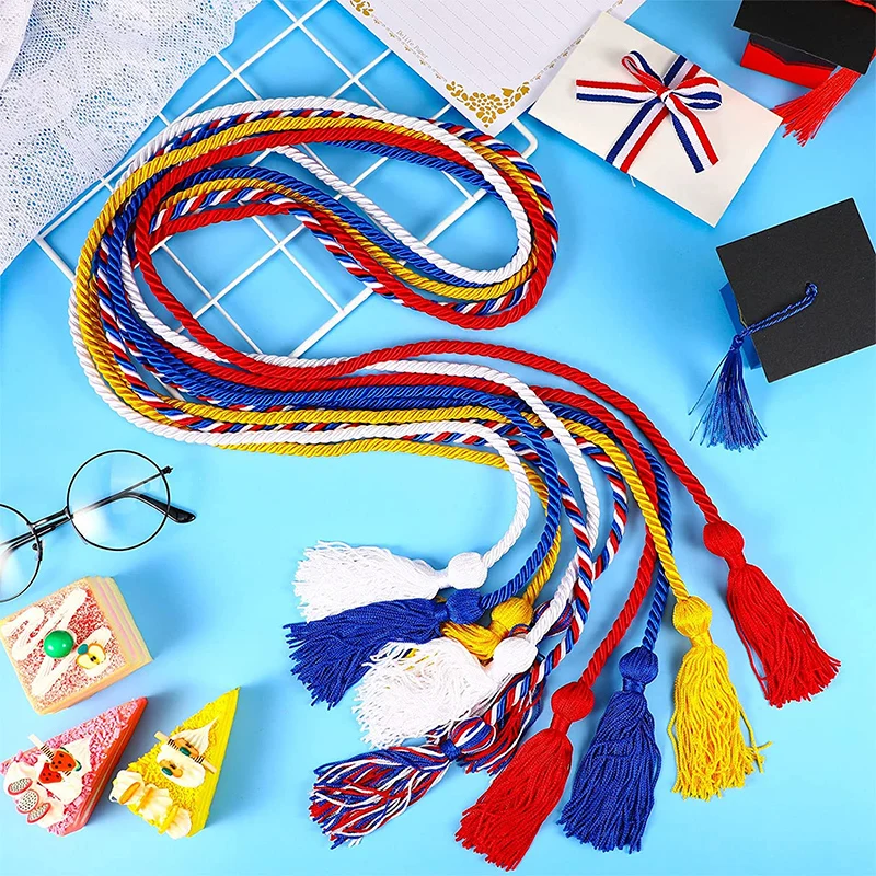 1Pc Fashion Graduation Honor Cords Tassel Polyester Yarn Honor Cord For Graduation Students 170CM Graduation Hats Decor Cord