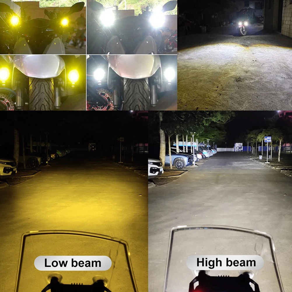 2Pcs Car LED Work Light Waterproof Hi-Lo Beam Auxiliary Drive Light 8000LM Driving Fog Lamp Headlamp 20Wx2 for Truck SUV UTV ATV