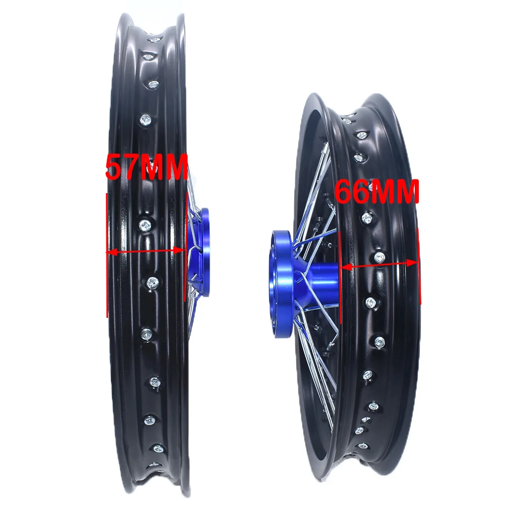 1.60-17 inch 17" Front 1.85-14 inch 14" Rear Rims Aluminum Circle warehouseC Hub For KLX CRF Kayo BSE Dirt Pit Bike Motorcycle - Image 2