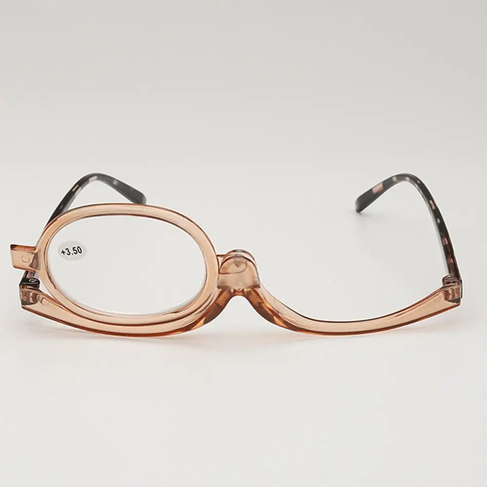 Magnifying Rotating makeup glasses Flip Down Lenses Colourful Frame Cosmetic Glasses +1.0~+4.0 Diopter Vision Care