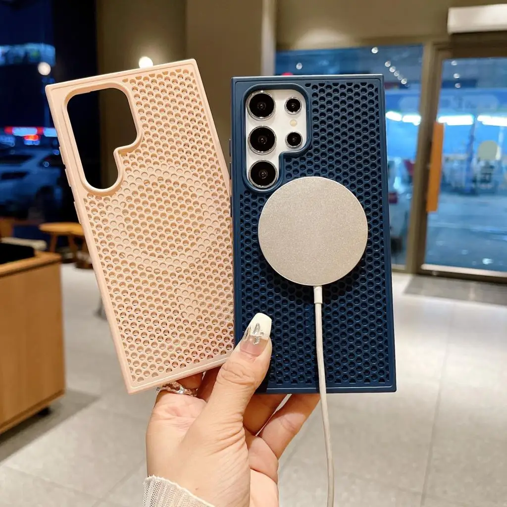 Luxury Heat Dissipation Magnetic Wireless Charging Case
