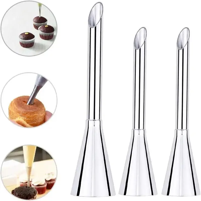 Premium Stainless Steel Puff Cream Flower Squeezer Pastry Baking Nozzle Set