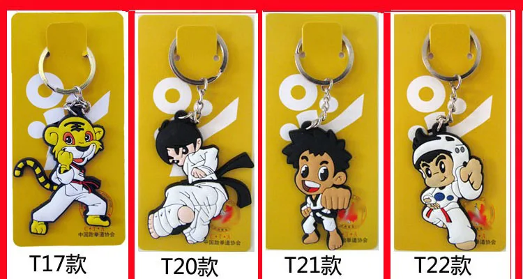 Description Picture 6 of item6 Pcs Taekwondo Keychain Souvenir Cartoon Sport Gifts For Birthday Keepsake Pendant Key Button Key Ring