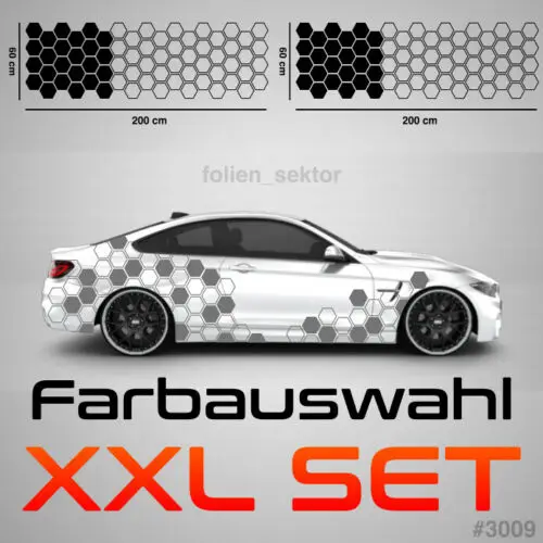 

XXL Honeycomb Sticker Set Hexagon Honeycomb Car Side Sticker Sheet Camouflage