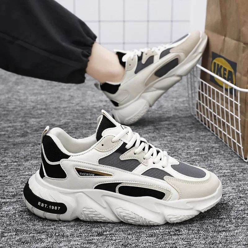 Thick Sole Versatile Clunky Sneaker For Men 2023 New Trend Mesh - Main Image