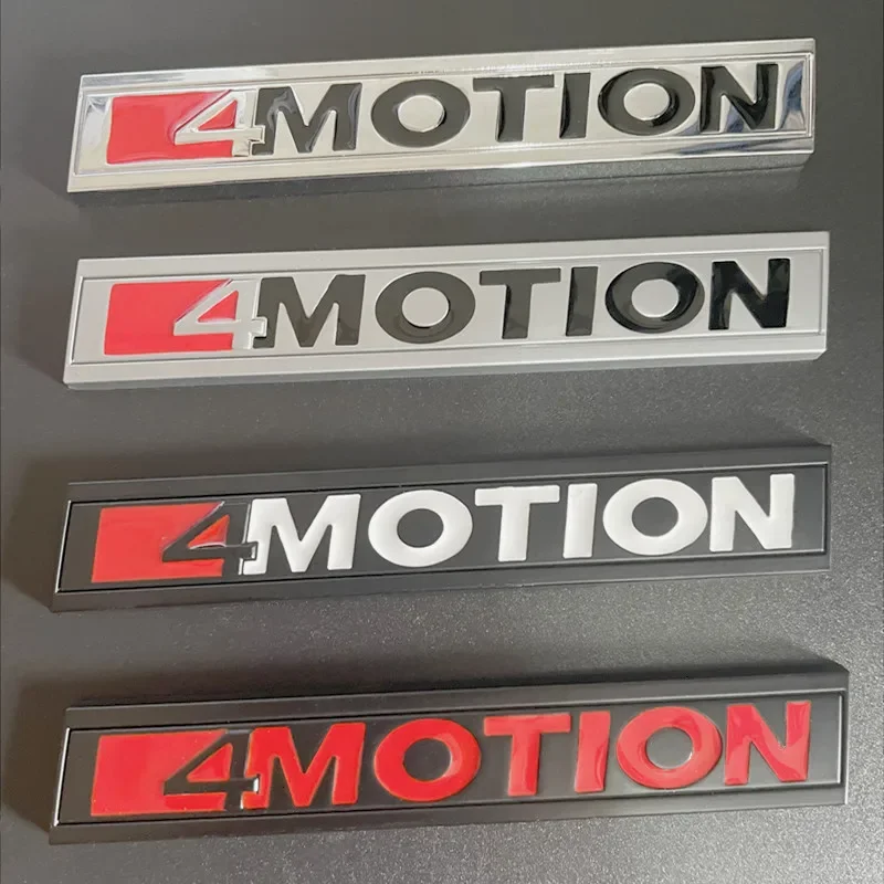 1Pcs 3D 금속 4 모션 로고 자동차 뒷 트렁크 엠 블 럼 배지 스티커 액세서리 폭스 바겐 골프 폴로 Tiguan Jetta Magotan Passat