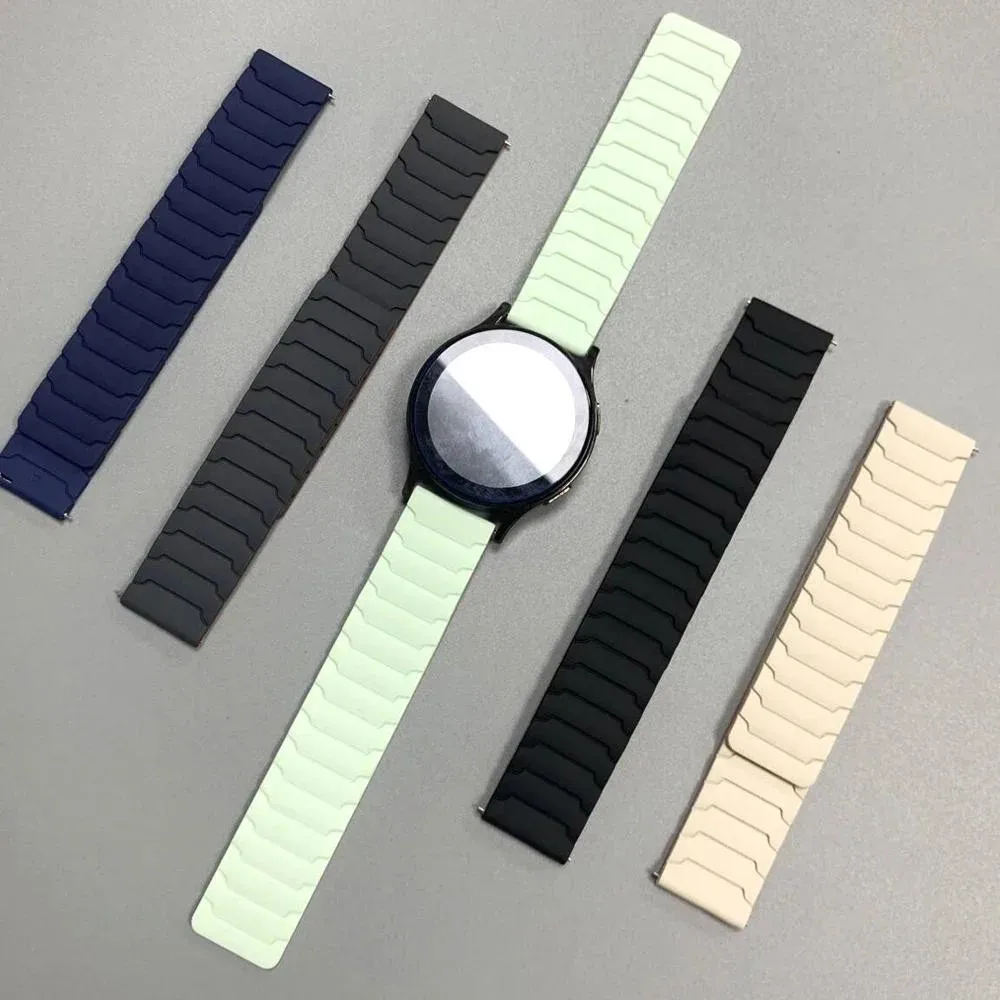 Magnetic Silicone Watchband Loop Strap Bracelet Belt