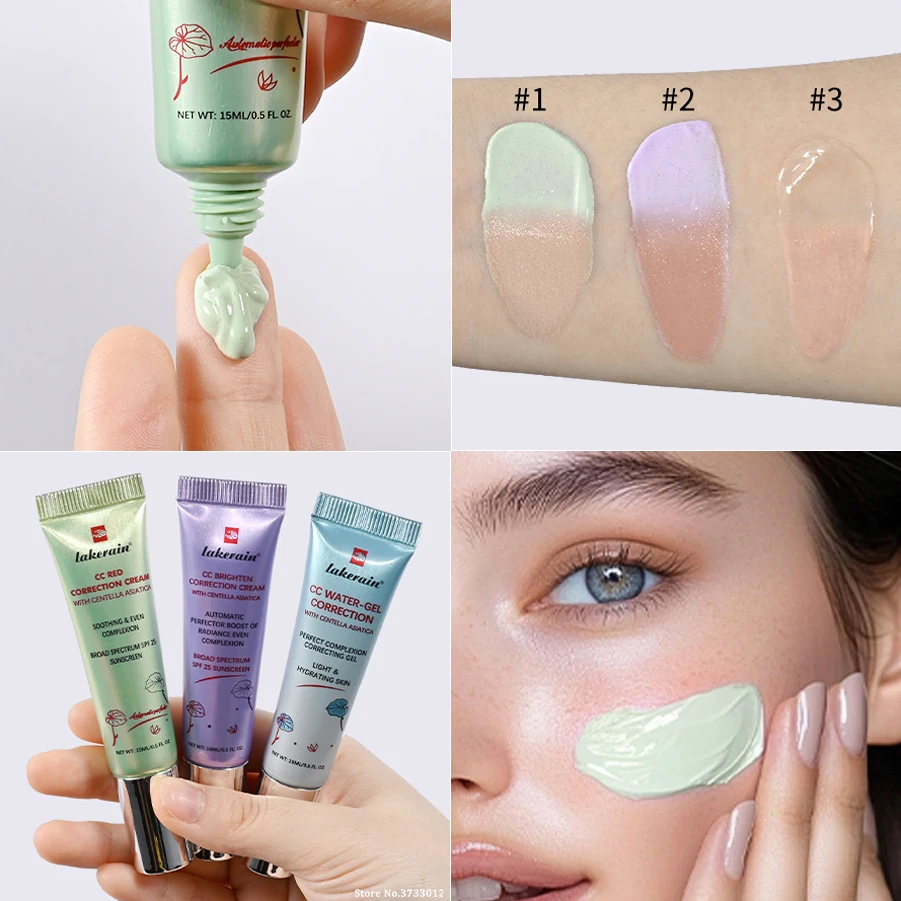 CC Red Correction Cream Primer Moisturizing Centella Asiatica Extract Waterproof Green Makeup Before Concealer Makeup Foundation cc cream face cream cream product