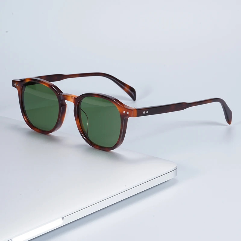 

2021 Square Sunglasses Men Vintage Women's Sunglasses for Men Hand Craft High Street Polarized Lens Sunglasses