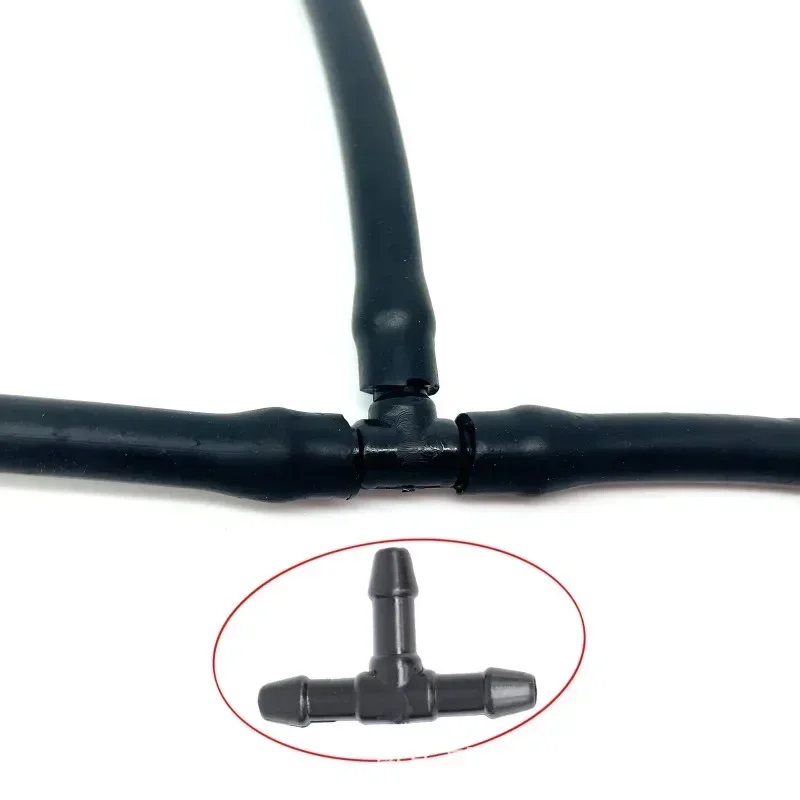 Windshield Washer Tube Connector Joiner T Piece Straight 3 Way Y Piece Air Fuel Water Gasoline Cleaner Washer Nozzle Hose 18Pcs 3