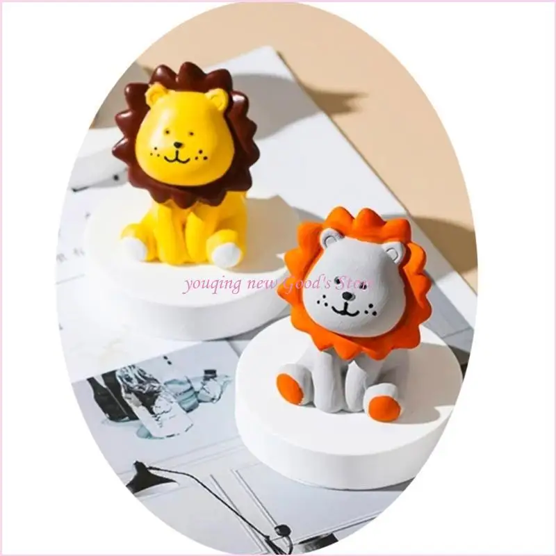 57QA Diy Nette Hippo Kleber Drop Form Löwe Großen Ohr Hund Ornamente Schmuck Silikon Form – Detail 9