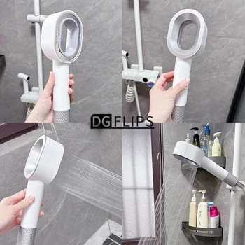 ตัวกรองหรูหราสําหรับหัวฝักบัว ตัวกรองคาร์บอนไฟเบอร์เอาต์พุตสูง ตัวกรองน้ําอาบน้ําเพื่อขจัดคลอรีนฟลูออไรด์และน้ํากระด้าง 2