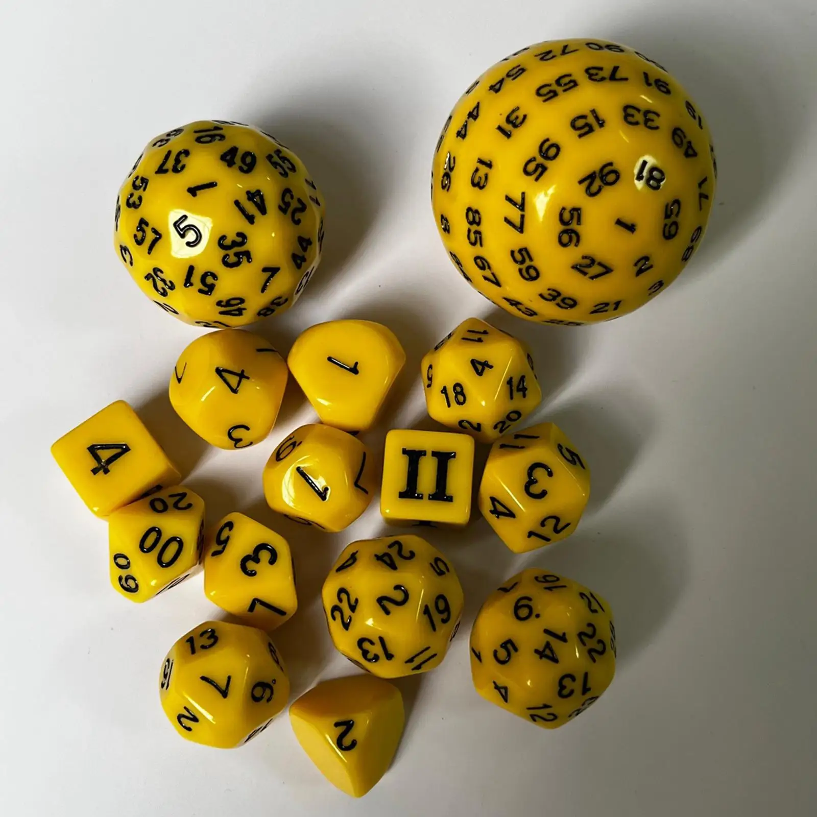 Chessex Dice. Opaque Yellow/black d4 dice