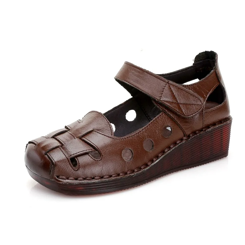 

Women closed toe sandals flat genuine leather roman wedge shoes woman handmade mary janes womens wide width gladiator sandals
