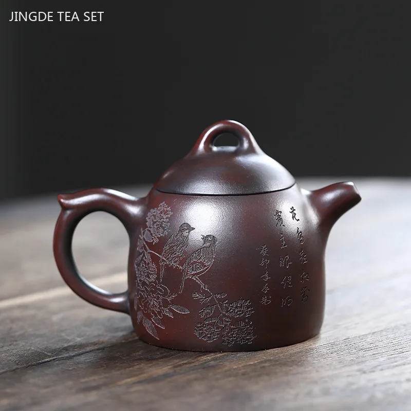 Chinese Yixing Purple Clay Teapot Handmade Qinquan Zisha Kettle Large Capacity Household Tea Set Custom Filter Beauty Tea Pot