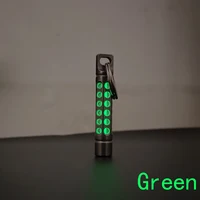Cage en titane, Signal lumineux de nuit, extérieur EDC lumineux, Tube Fluorescent 3.5x25mm, porte-clés auto-éclairant 6