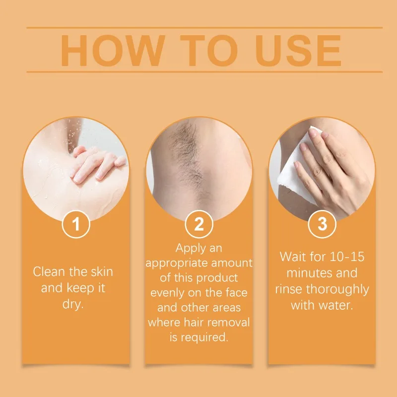 60 Seconds Upper Lip Hair Removal Cream Fast Gentle Removal Skin Whitening Facial Body Painless Hair Removal for Face and Body 5