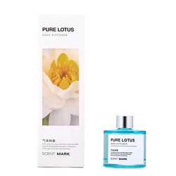 Luxurious 50ML Reed Diffuser with Essential Oils - Lavender, Rose, and Jasmine Fragrance for Hotel and Home Aromatherapy (Pure lotus)