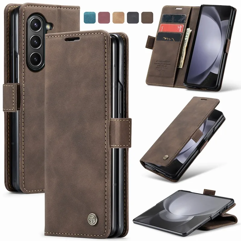 For-Samsung-Galaxy-Z-Fold-5-Case-Cover-Luxury-Matte-Magnetic-Buckle ...