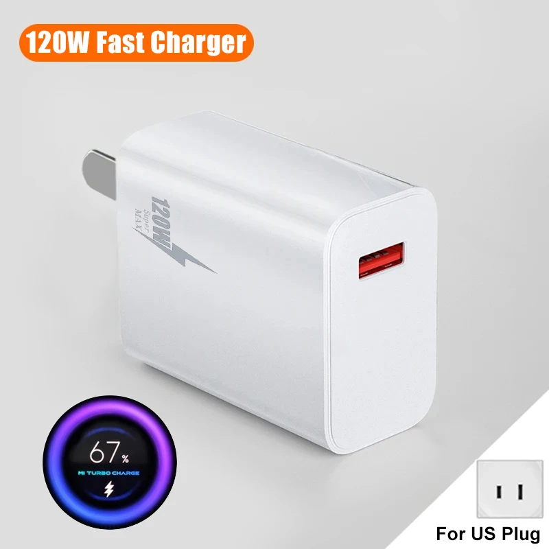 ตัวเลือกสินค้า Original 67W Fast CHARGING EU US อะแดปเตอร์ USB ประเภท C สําหรับ Xiaomi Redmi POCO ONEPLUS OPPO VIVO SAMSUNG ชาร์จโทรศัพท์