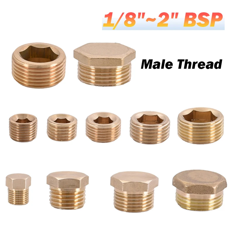 Brass 1 BSP Brass Blanking End Cap for Capping Cylinders Brass 1 BSP Brass Blanking End Cap for Capping Cylinders