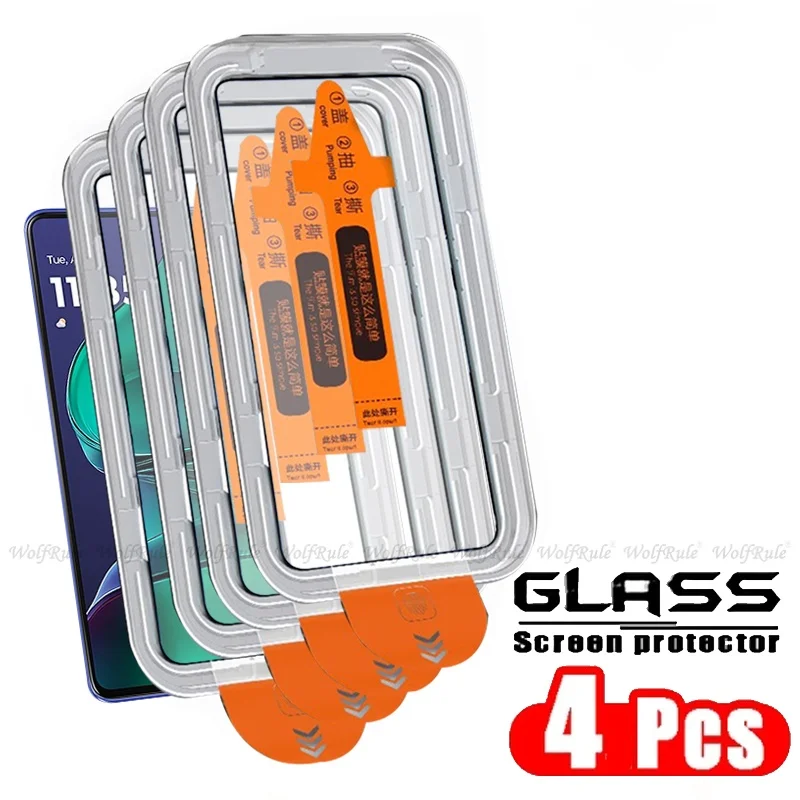 Premium Tempered Glass Screen Protector - 9H Dust-Free, Pack of 1-4 Pieces
