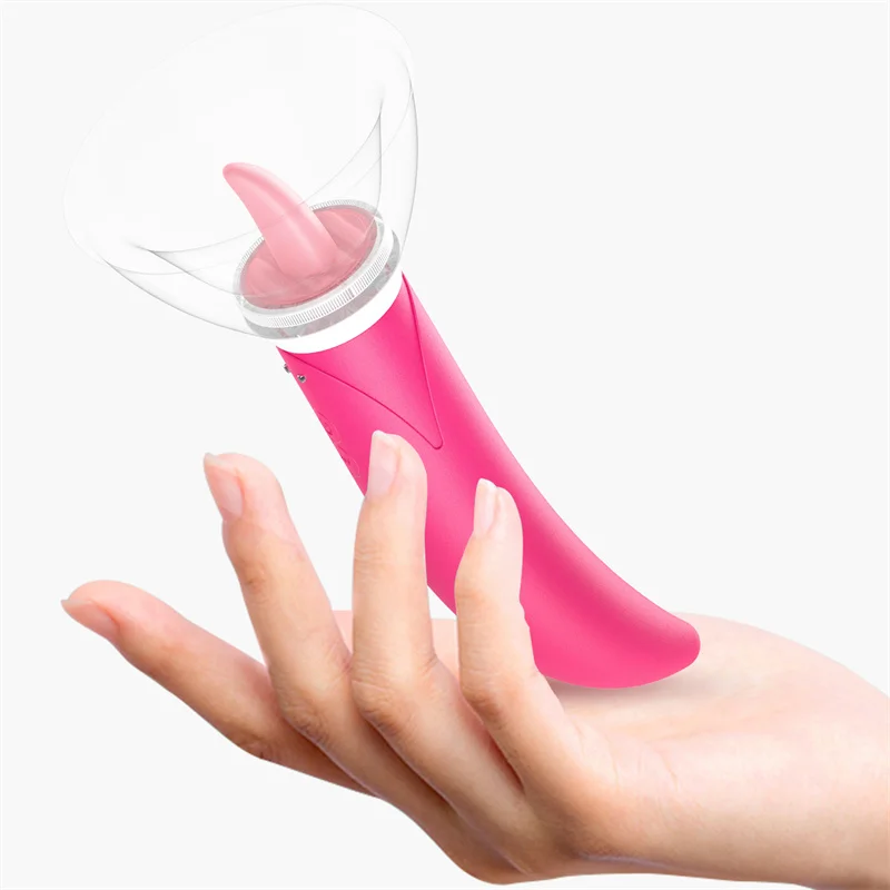 Clitoris Sucker Tongue Licking Clit Stimulation Massage Silicone Wand G Spot Vibrator Sex Toys For Women Masturbation Adult Game