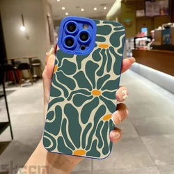 Green Floral Geometric Patchwork Phone Case Cover - Samsung S21 Ultra (Klein blue DSM235)
