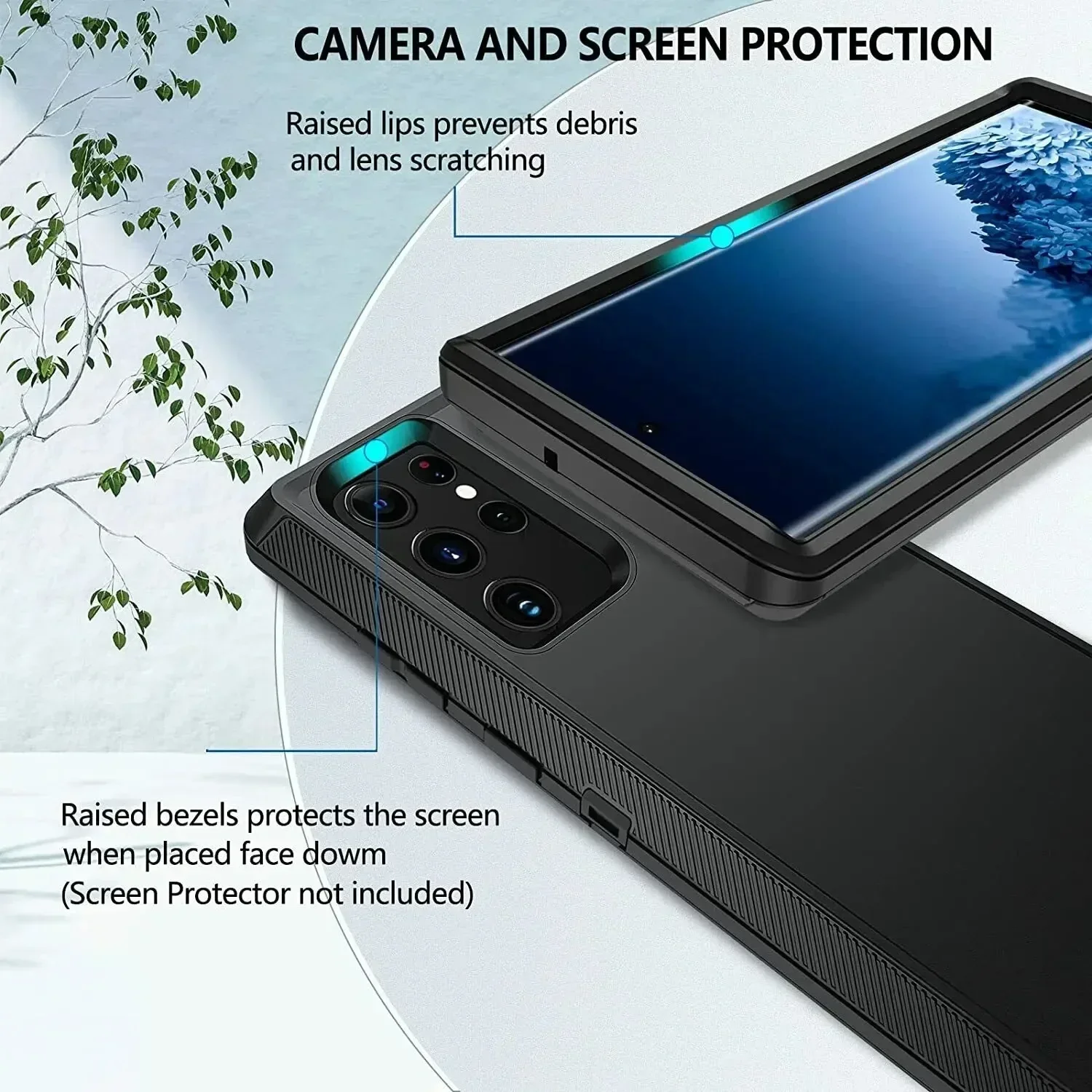 Rugged Armor 3-in-1 Protective Case with Clip Box Cover