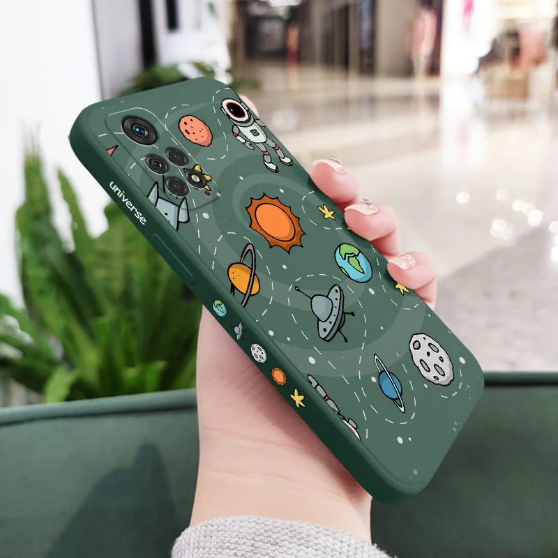 Astronaut-Themed Liquid Silicone Phone Case