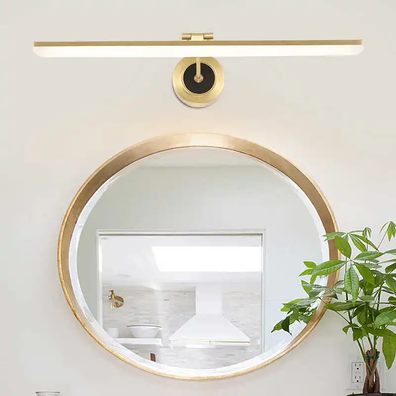 Hotel Bathroom Dressing Table Wall Lamp Metal Plating Body Up Down Sconce Lighting Bedroom Decoration Bathroom Mirror LED Lustre