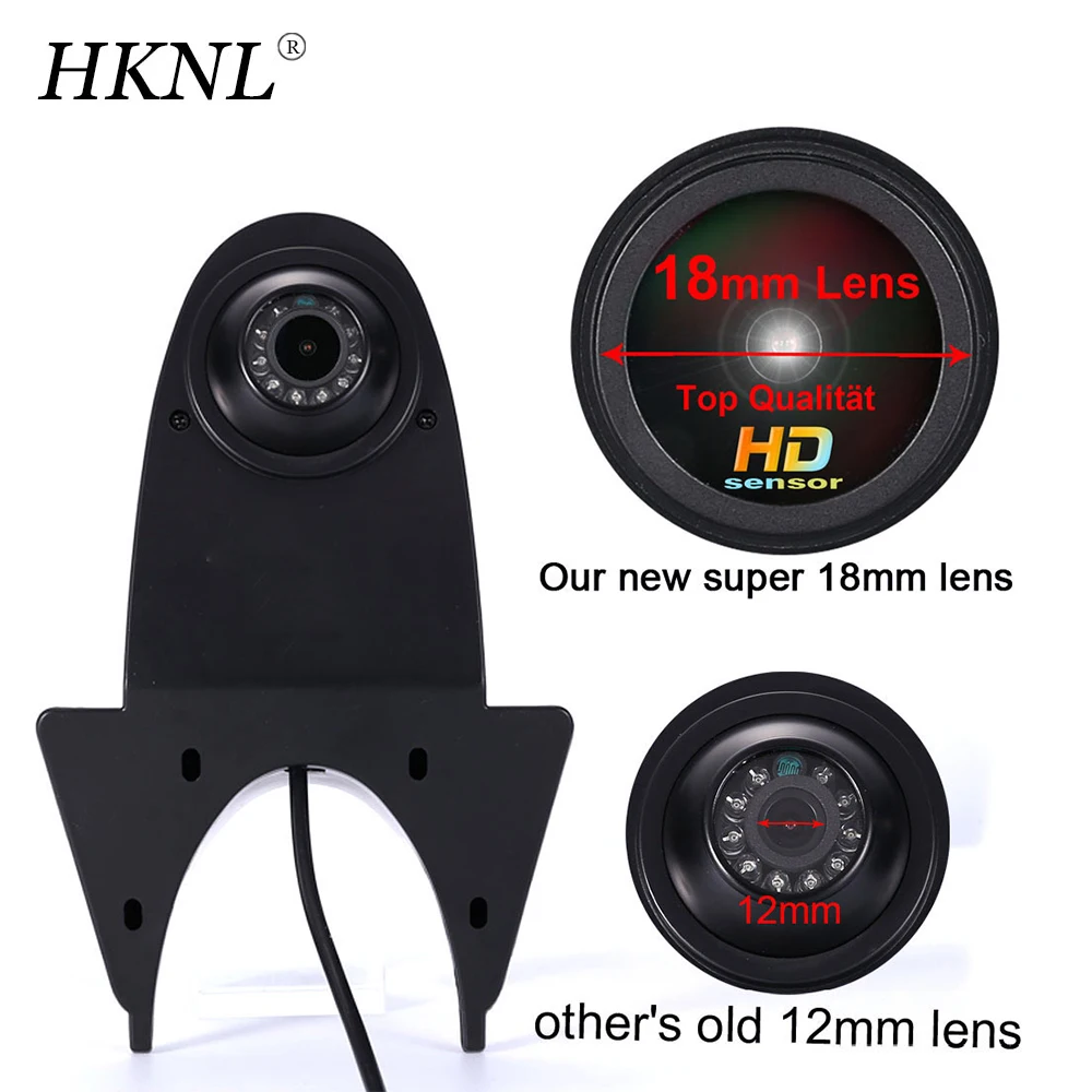 Hknl 18Mm Hd Lens Car Reverse Camera Per Vw Amarok Caddy Crafter T5 T4 Master Combo Vivaro T6 Cavarelle Transporter Toyota Hilux