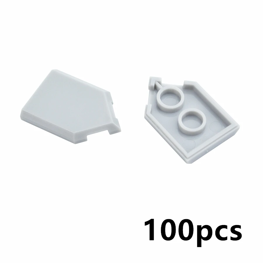 100Pcs 부드러운 빌딩 블록 부품 22385 2x3 타일 오각형 조립 패널 퍼즐 벽돌 교육 완구 3068 호환