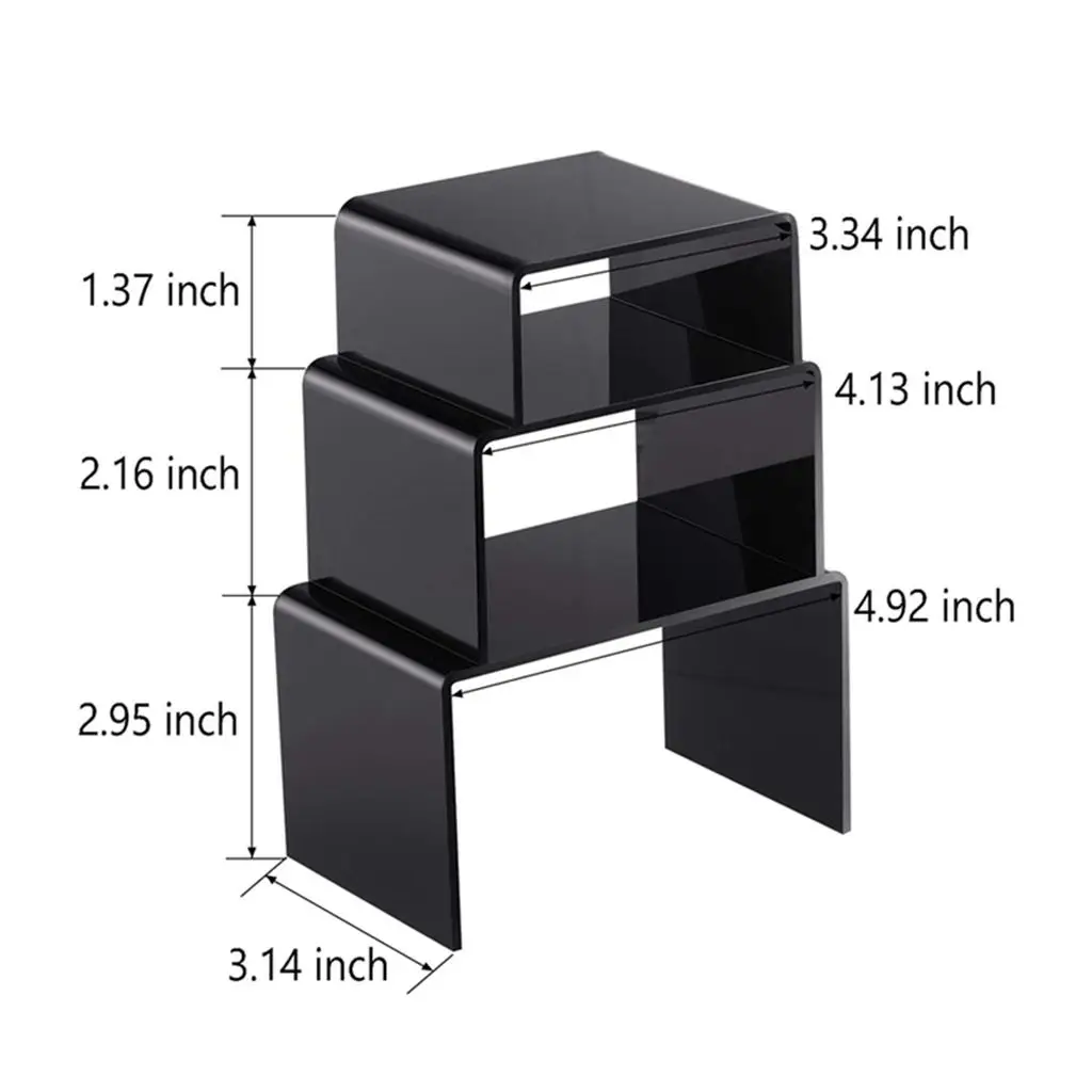 Acrylic Display Riser 1 Set of 3 Sizes Acrylic Display Stand
