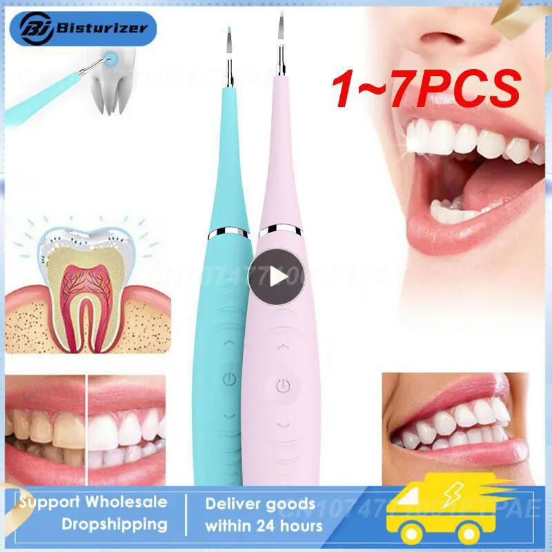 

1~7PCS Sonic Scaler Electric Ultrasonic Scaler Tooth Calculus Remover Cleaner Teeth Whitening Tool Water