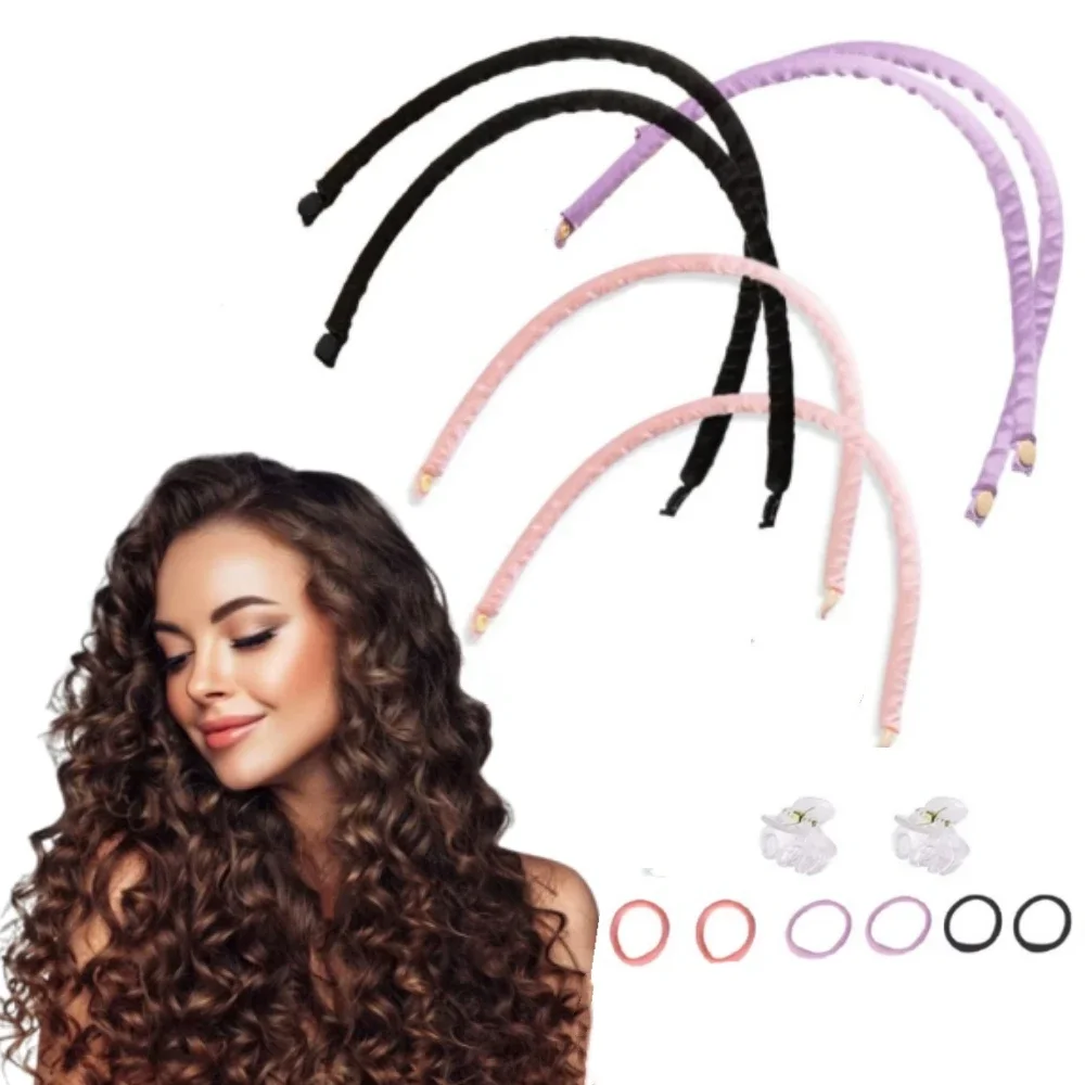 Hair Styling Tool Hair Curling Tools Heatless Curling Rod Headband Soft Hair Curlers No Heat Hair Rollers Lazy Curls Sleeping Overnight Flexi Rods
