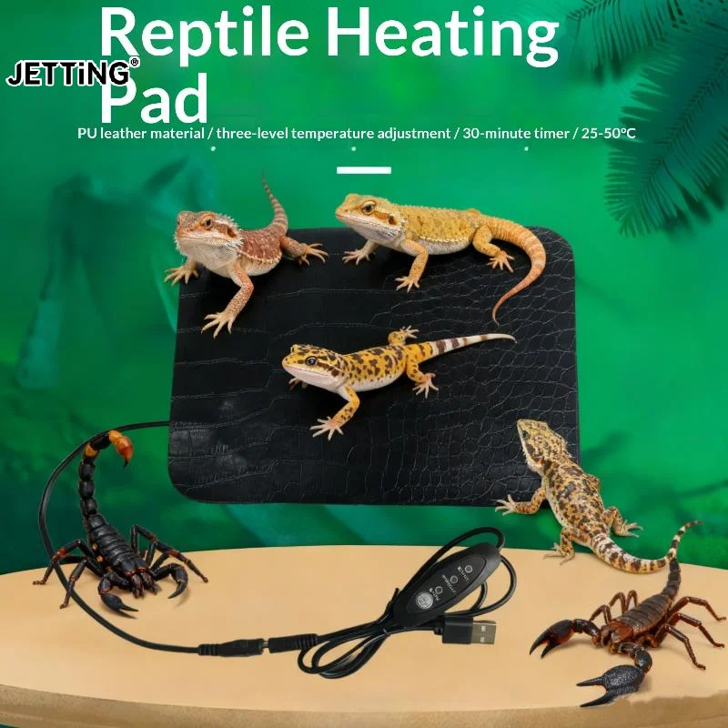 Reptile Heat Mat Waterproof Tortoise Lizard Temperature Adjustment Heat ...