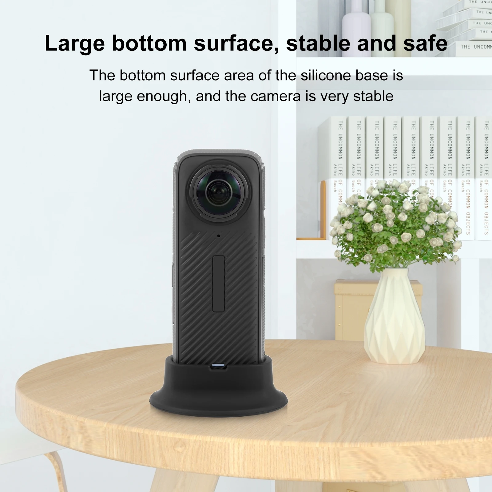 For Insta360 X4 PULUZ Silicone Dock Desktop Fixed Base Bracket