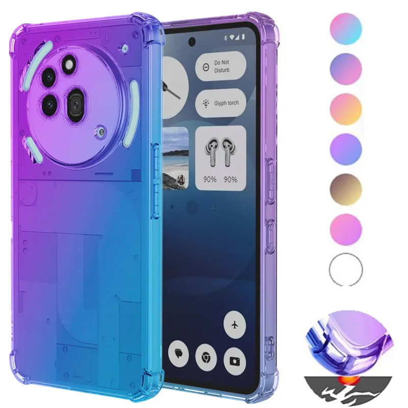 Gradient Airbag TPU Shockproof Protective Case Cover