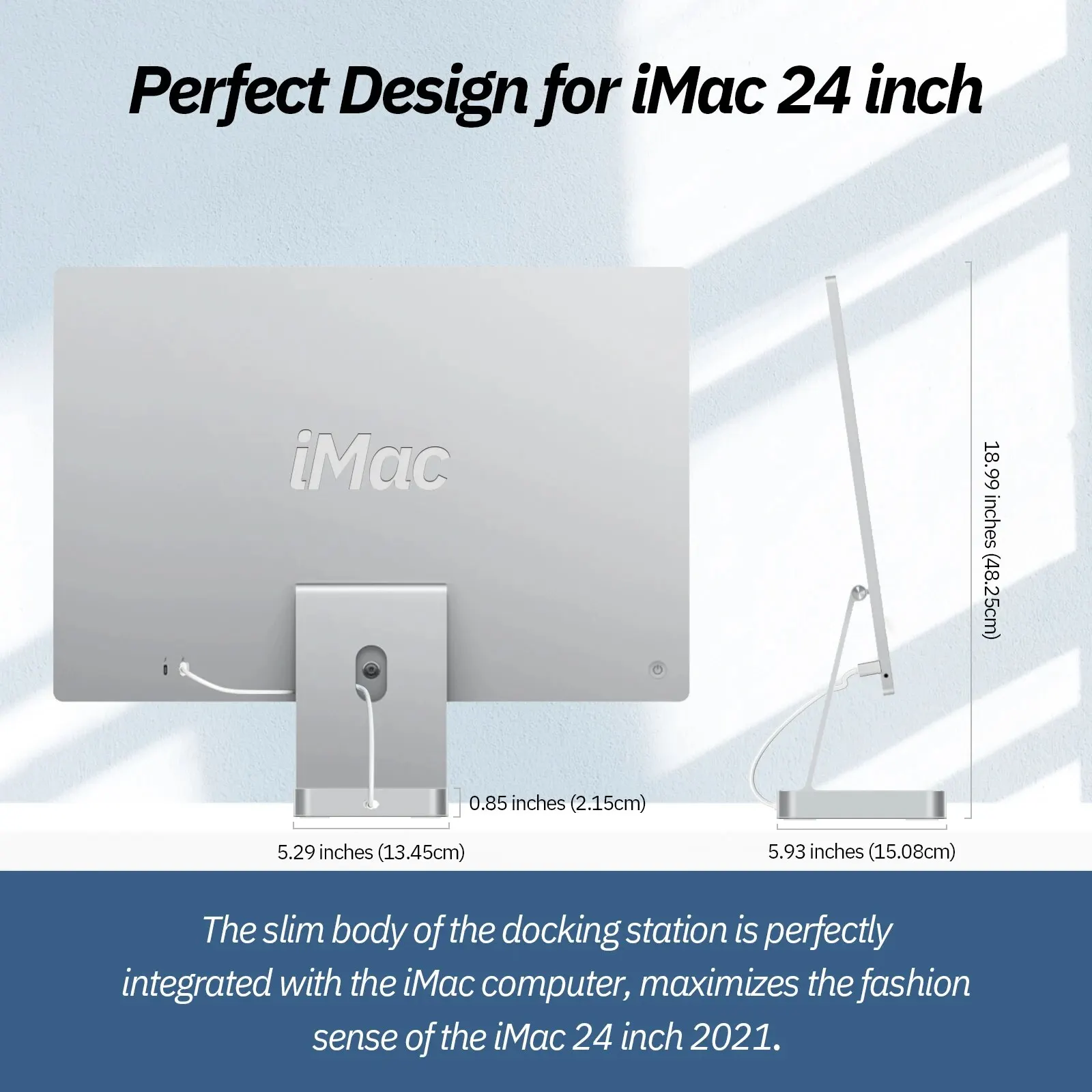 Minisopuru USB C Hub for iMac 24 Inch 2021/2023 Compatible M.2 NVMe SSD USB C 10Gbps iMac Accessories for iMac M1 M3 iMac Hub 5