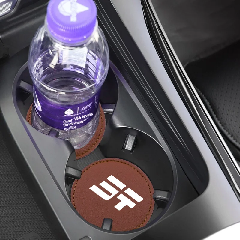 2Pcs Car Coaster Mats Water Cup Bottle Anti-slip Pads with For Chery Jetour Traveler T2 Car Accessories