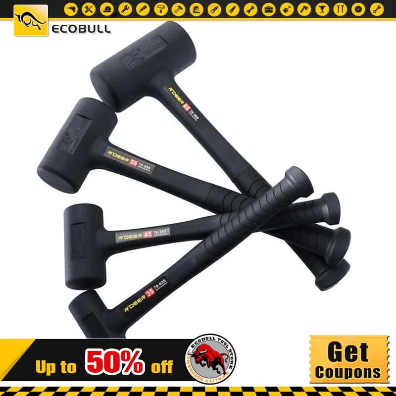 Shockproof Hammer Rubber Wearresistant Antiskid Hammer Round Head No
