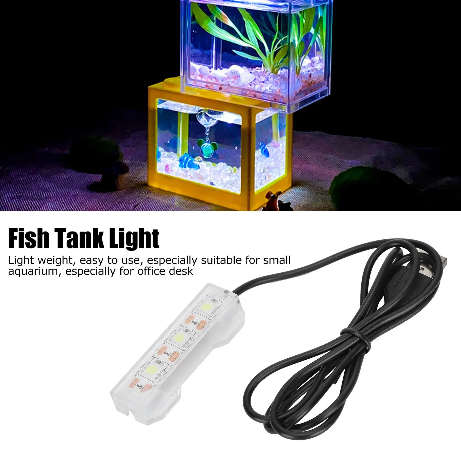 Small Aquarium Water Plant Light Desktop Fish Decoration Soft LED Lamp Small Aquarium Light Decoration led lamp aquarium light aquarium lamp