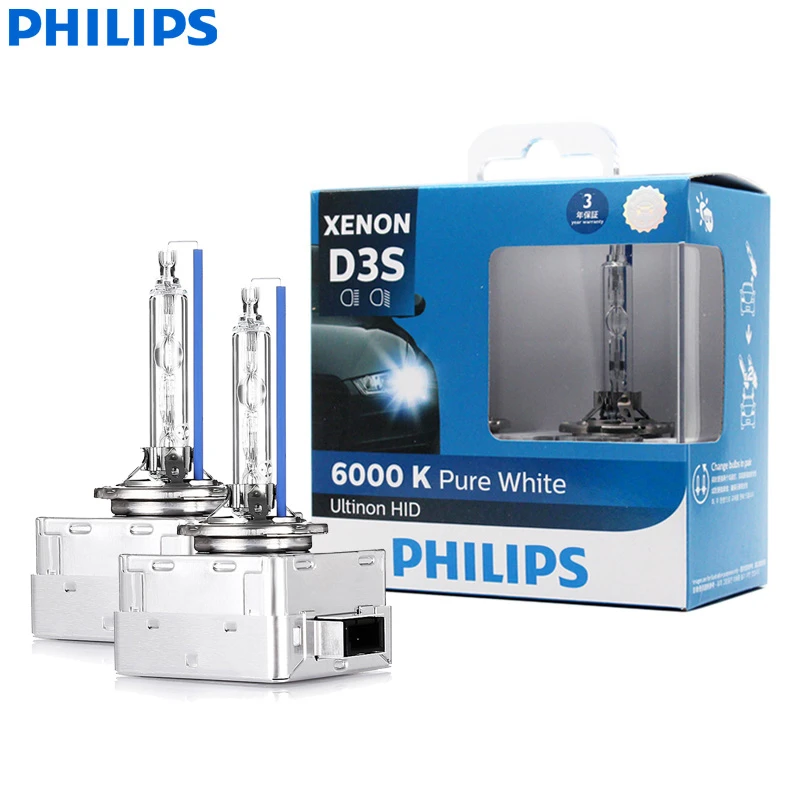 Philips D3S 6000K Ultinon Hid Cool Blue Xenon Licht Lampen Auto Originele Auto Hoofd Lampen start, paar 42403WXX2|Koplampen van auto´s (Xenon)| - AliExpress