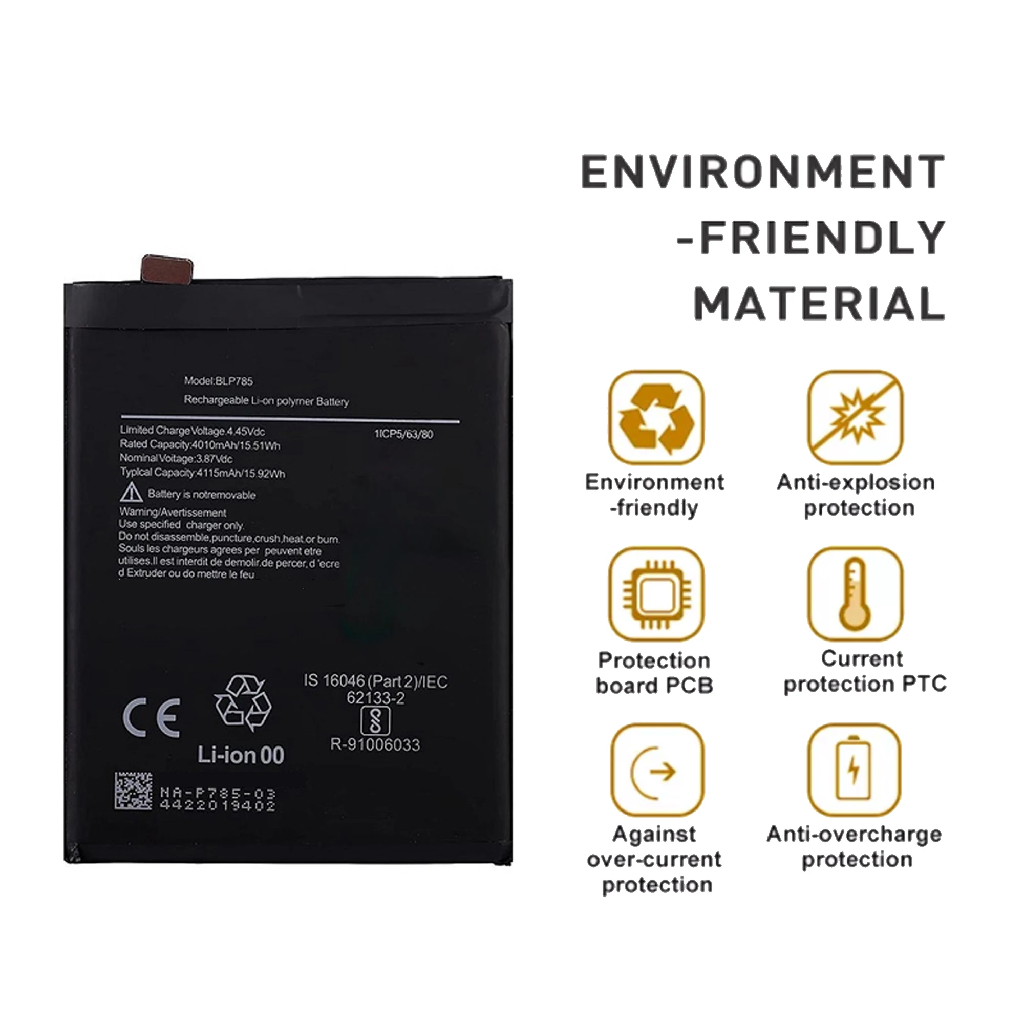 BLP785 Battery for OPPO OnePlus NORD OnePlus NORD 1+NORD Repair Part Original Capacity Phone Batteries