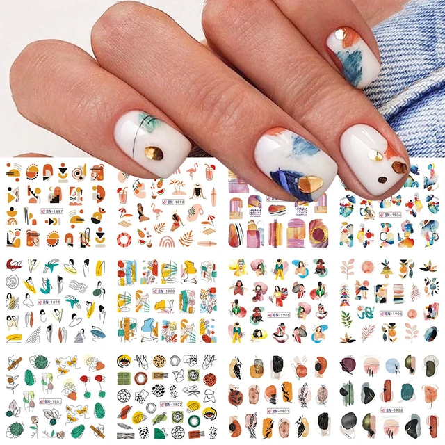 Disney Brand Cartoon Nail Art Sticker for Manicure Design Back Glue Decals  Nail Art Decals for Design Foil Manicure Decoration - AliExpress