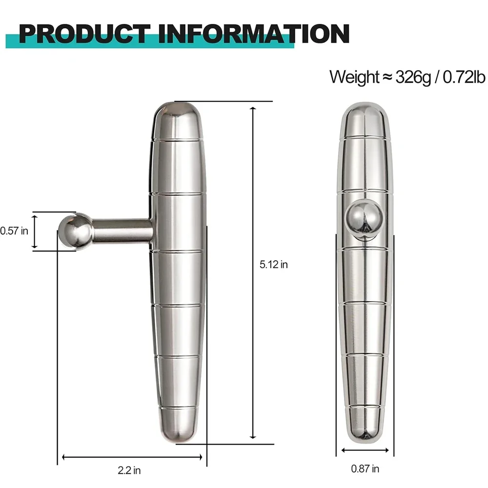 T-Bar Stainless Steel Manual Deep Tissue Massage Tool Target Trigger Points Massage for Pain Relief Full-Body Fascial Relaxation